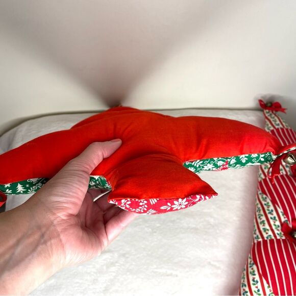 Christmas Tree Quilted Handmade Wall Hanging Decor Holiday Patchwork Pillows - Picture 8 of 14